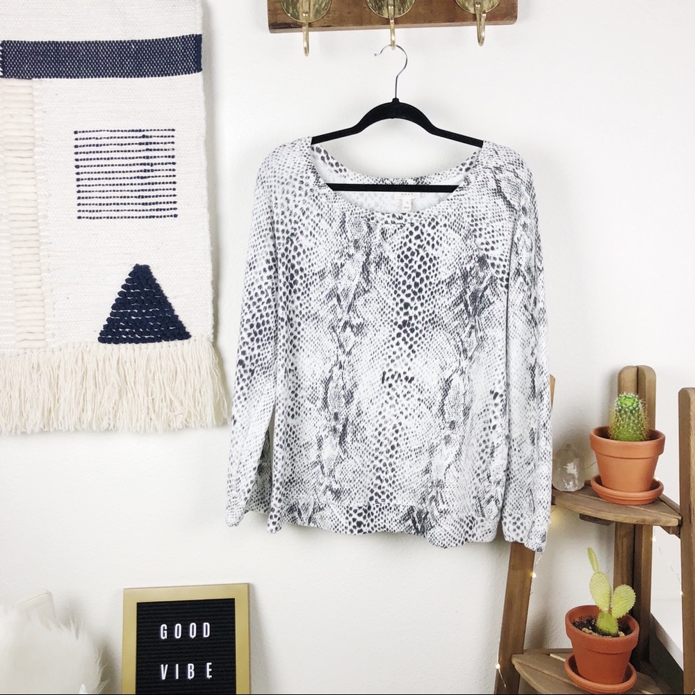 Soft Joie Python Pattern Sweatshirt - image 1